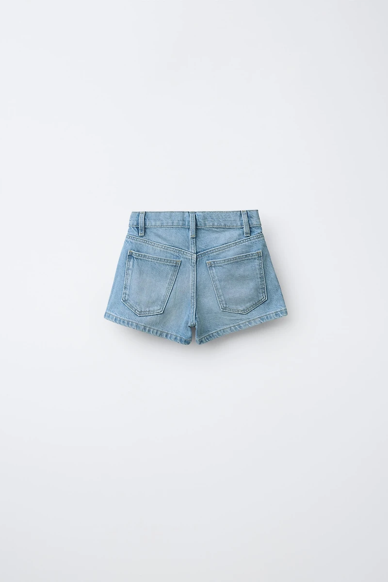 RHINESTONE DENIM SHORTS