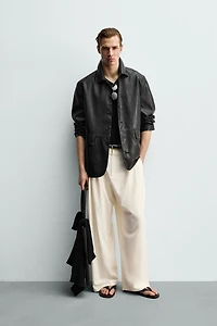 SURCHEMISE RELAXED FIT MATIÈRE SYNTHÉTIQUE