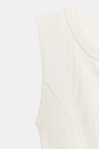 RIBBED BUTTON-UP VEST