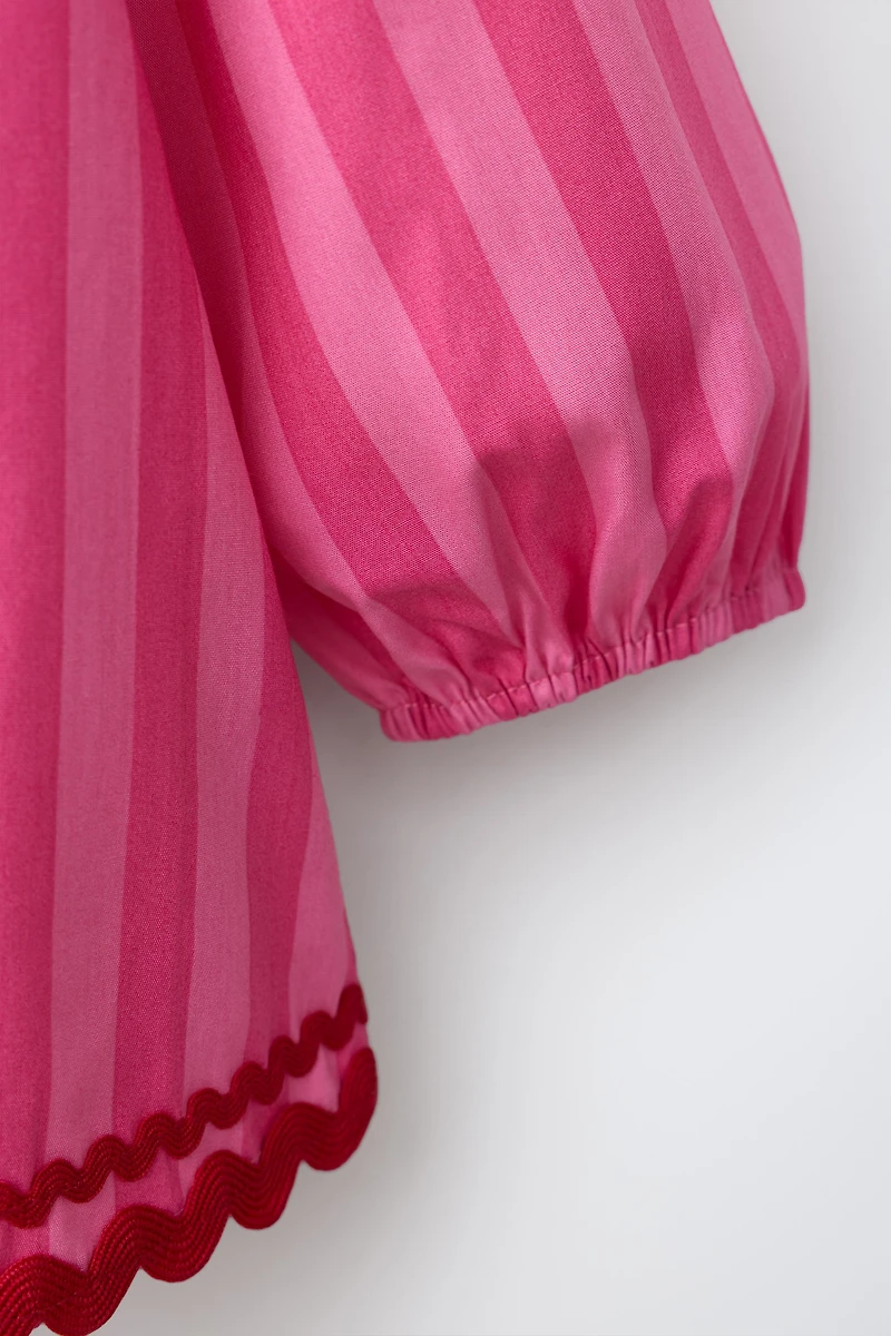STRIPED AND RICKRACK SHIRT