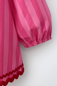 STRIPED AND RICKRACK SHIRT