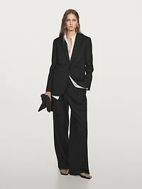 100% extra fine wool two-button blazer
