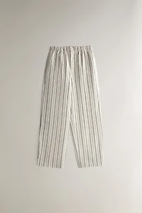 STRIPED COTTON TROUSERS