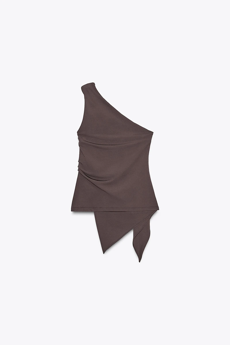 ASYMMETRIC CREPE TOP