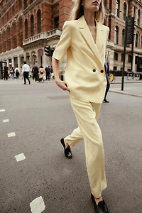 TEXTURED STRAIGHT LEG PANTS