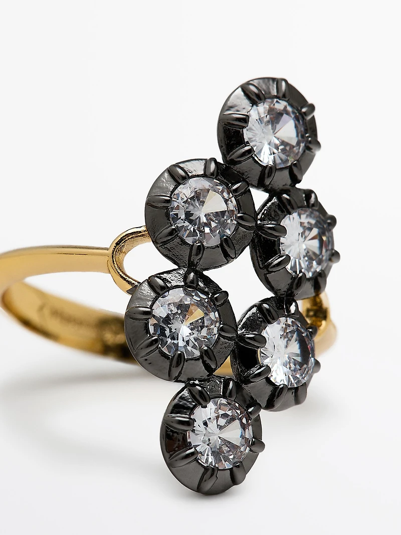 Antique rhinestone ring