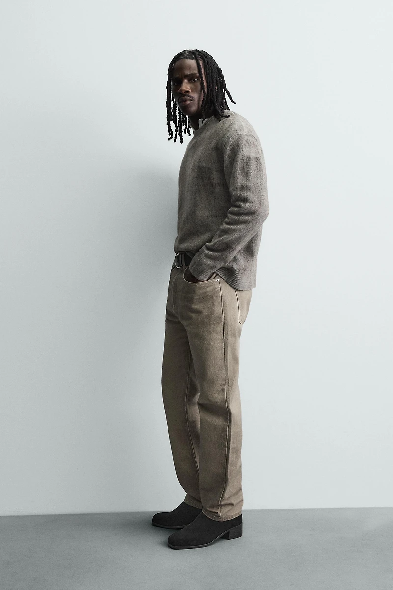 BRUSHED ABSTRACT PRINT JUMPER