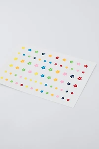 GLITTER FLOWERS ZARA FACE STICKERS