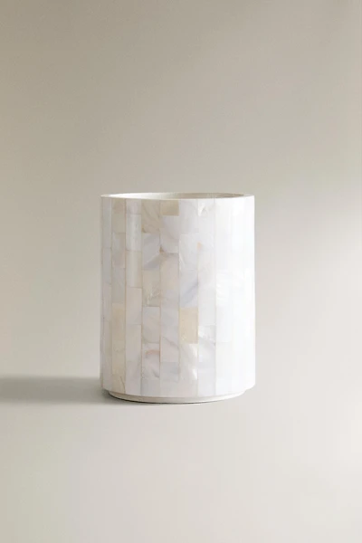 MOTHER-OF-PEARL TOOTHBRUSH HOLDER