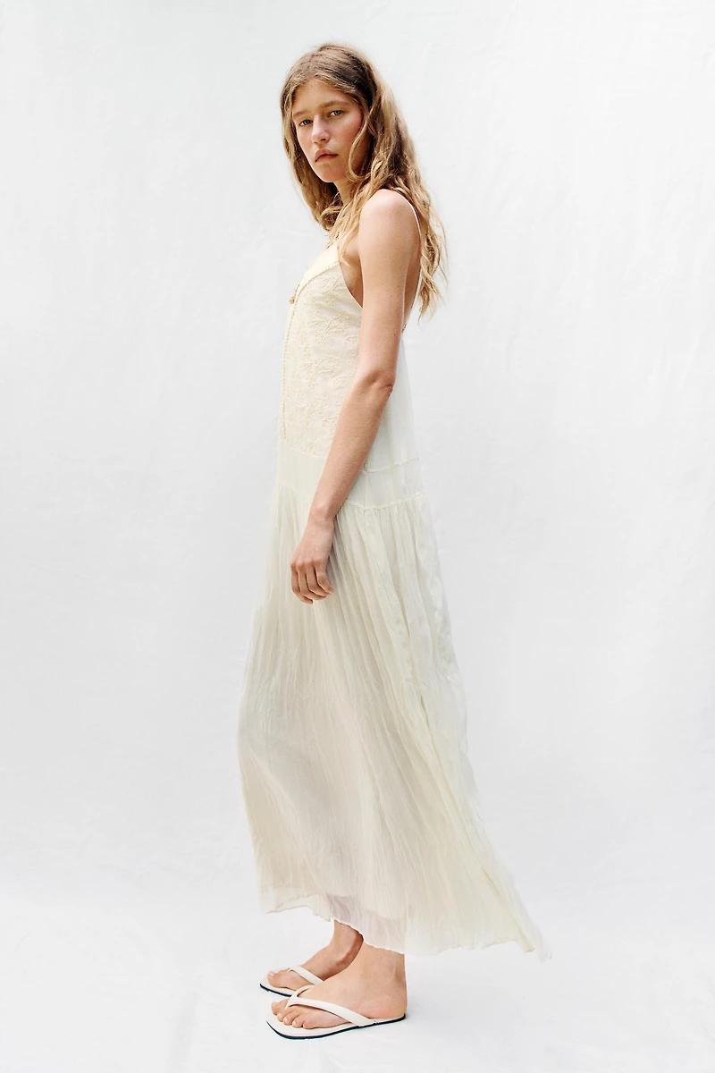 EMBROIDERED LINGERIE STYLE DRESS