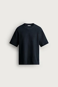 REGULAR FIT SEERSUCKER T-SHIRT