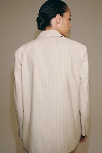 ZW COLLECTION STRIPED LINEN BLAZER