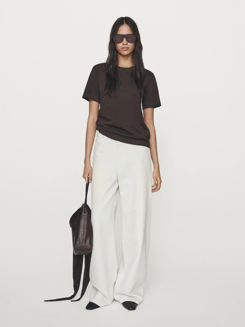 100% cotton interlock crew neck T-shirt