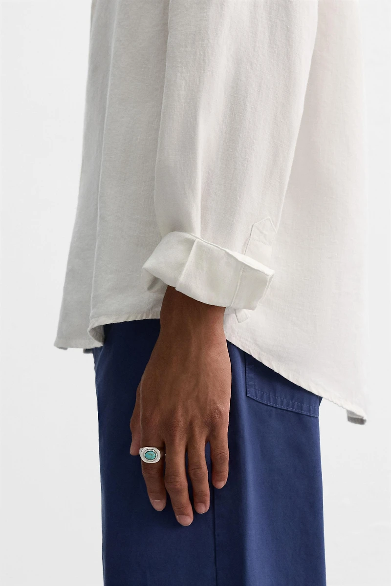 TURQUOISE STONE COMBINATION RING