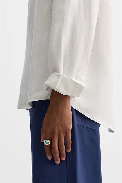 TURQUOISE STONE COMBINATION RING