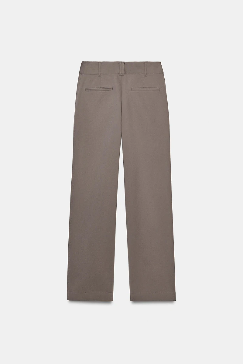 MID-RISE STRAIGHT LEG PANTS