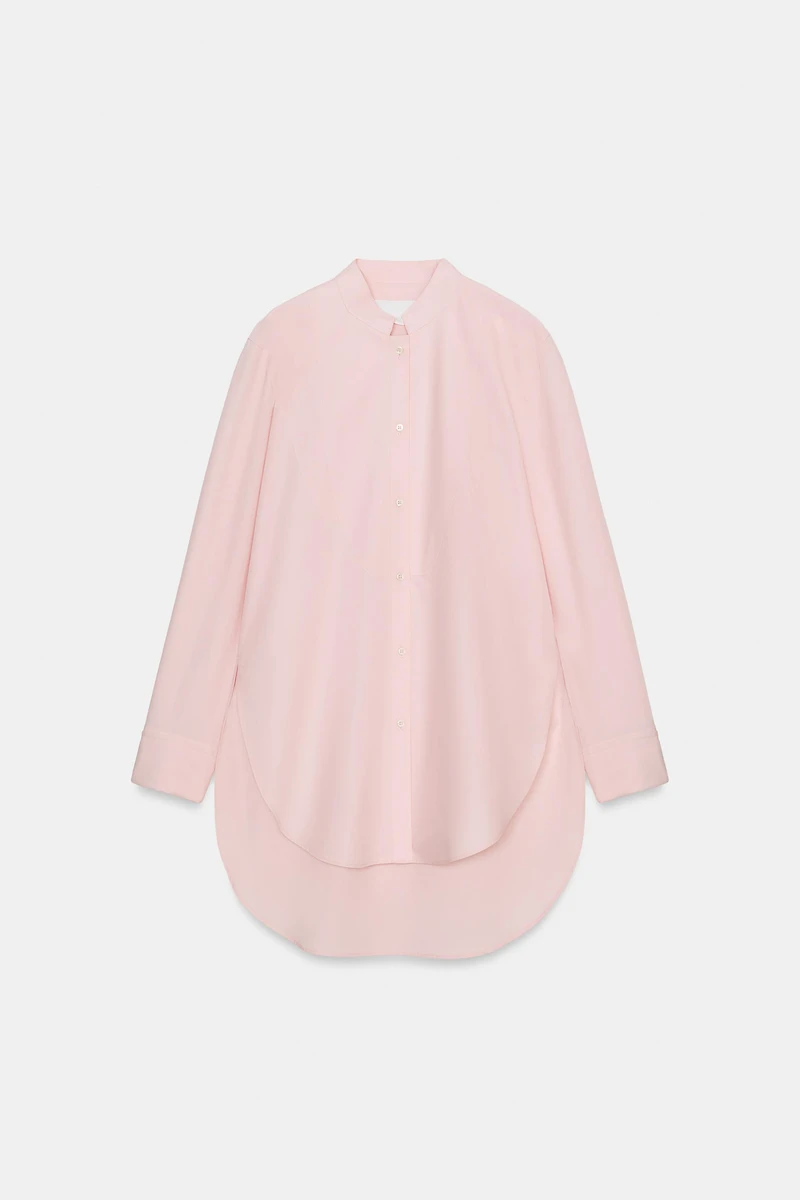ASYMMETRIC POPLIN SHIRT ZW COLLECTION