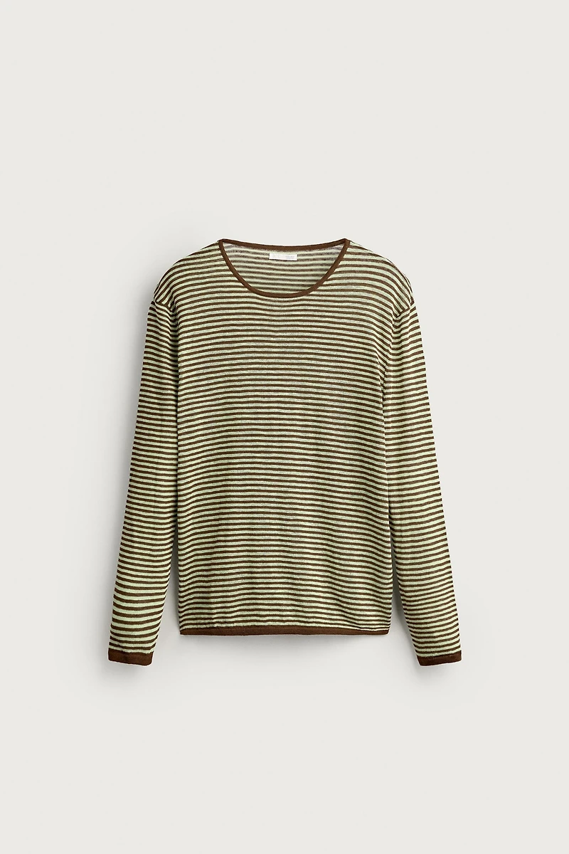 LIGHTWEIGHT STRIPED JACQUARD JUMPER
