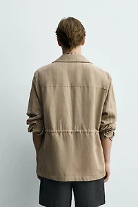 LIGHTWEIGHT VISCOSE - LINEN PARKA