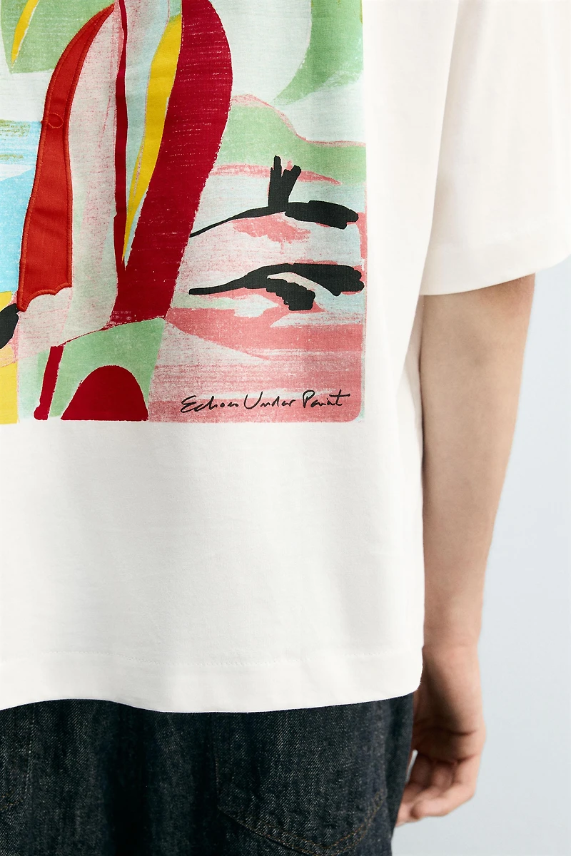 ABSTRACT PRINT T-SHIRT