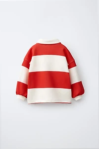 EMBROIDERED WHALE STRIPED POLO SHIRT