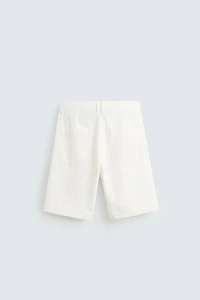 RELAXED FIT PLEATED BERMUDA SHORTS