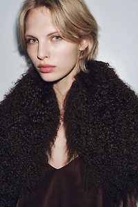 FAUX FUR LEATHER COLLAR