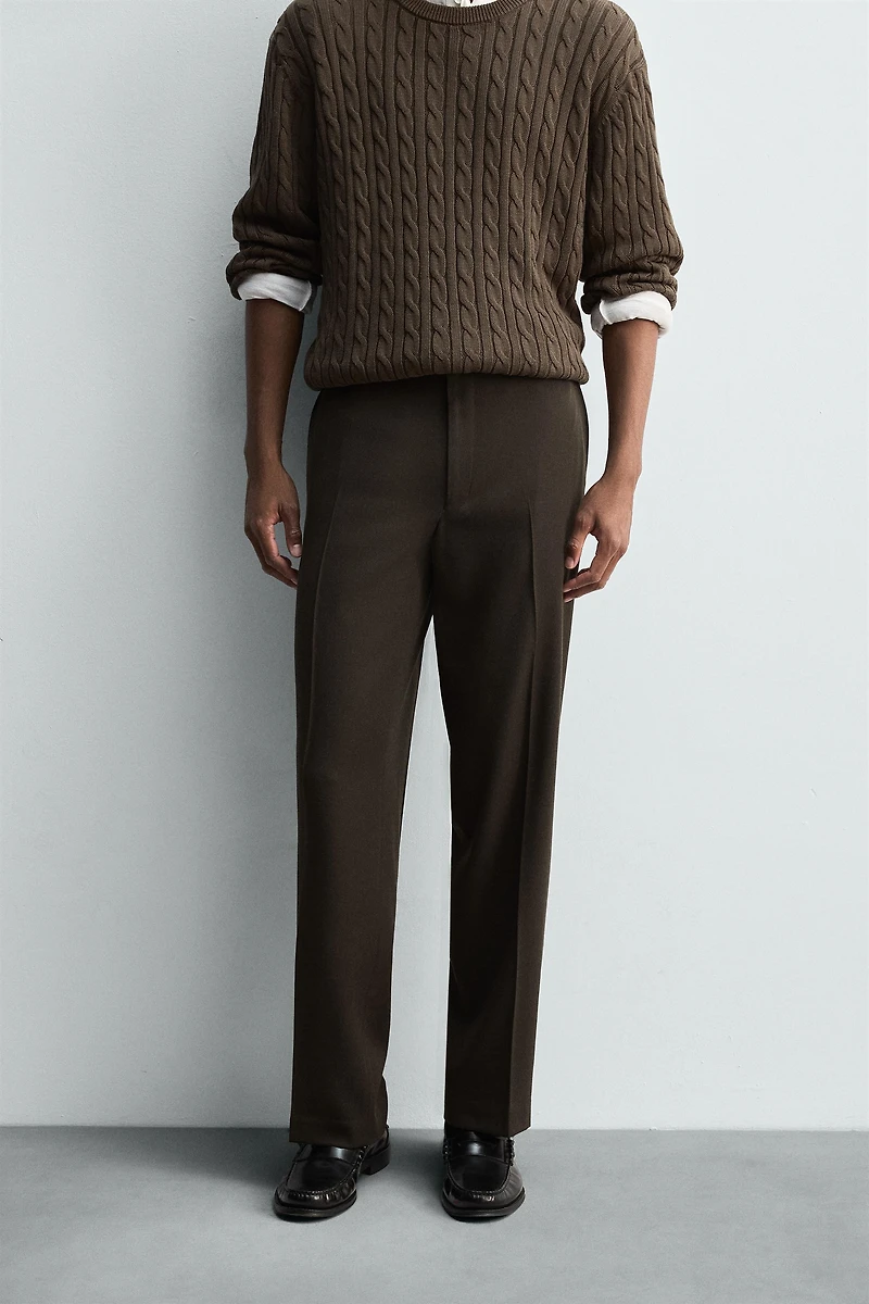 REGULAR FIT 100% WOOL PANTS