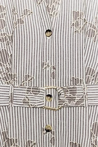 EMBROIDERED SEQUIN BELTED DRESS