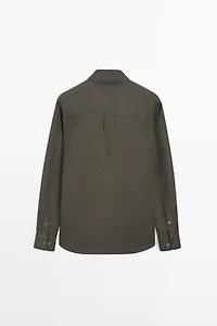 Regular fit 100% heavy linen shirt