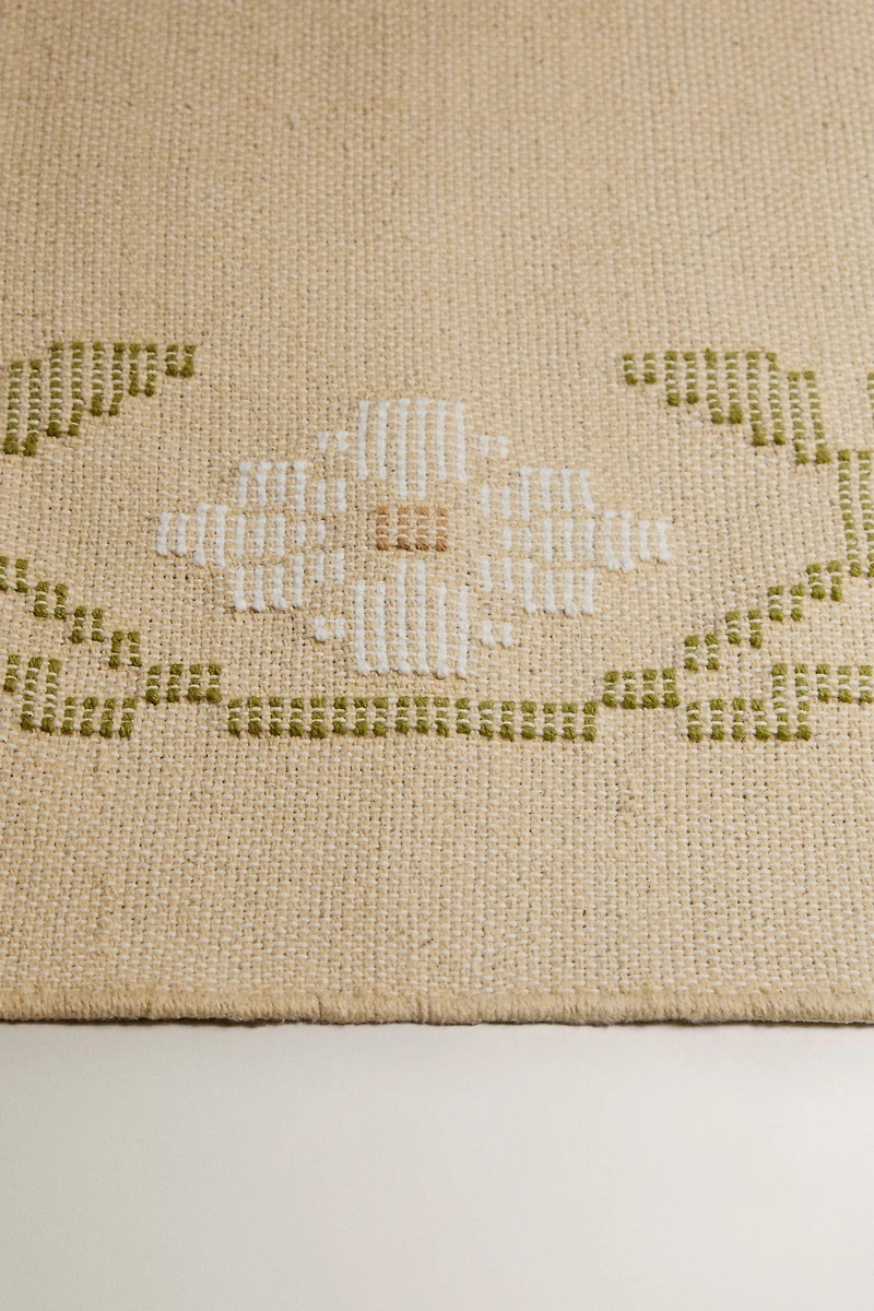 TAPIS JACQUARD FLEURS