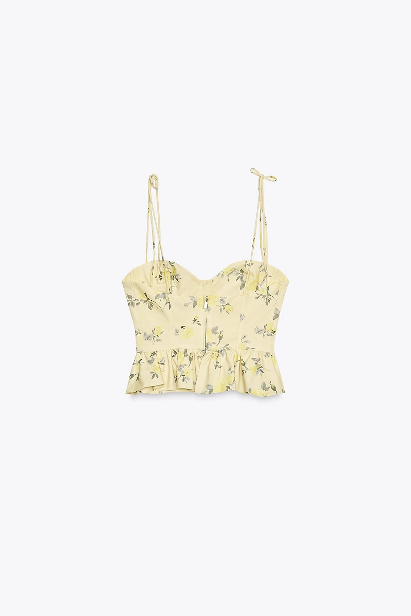 FLORAL POPLIN TOP
