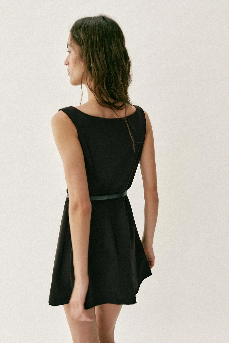 BELTED MINI DRESS