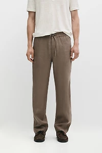 100% linen relaxed fit pants