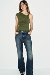 ASYMMETRIC DRAPED T-SHIRT