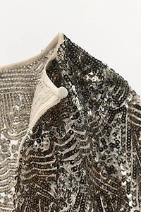 EMBROIDERED SEQUIN CAPE