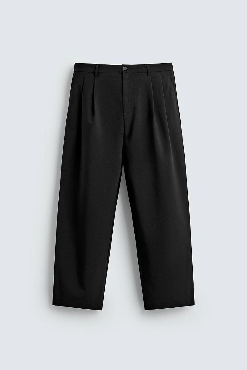 PLEATED WIDE FIT PANTS