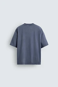 WASHED PRINTED T-SHIRT WITH STUDS