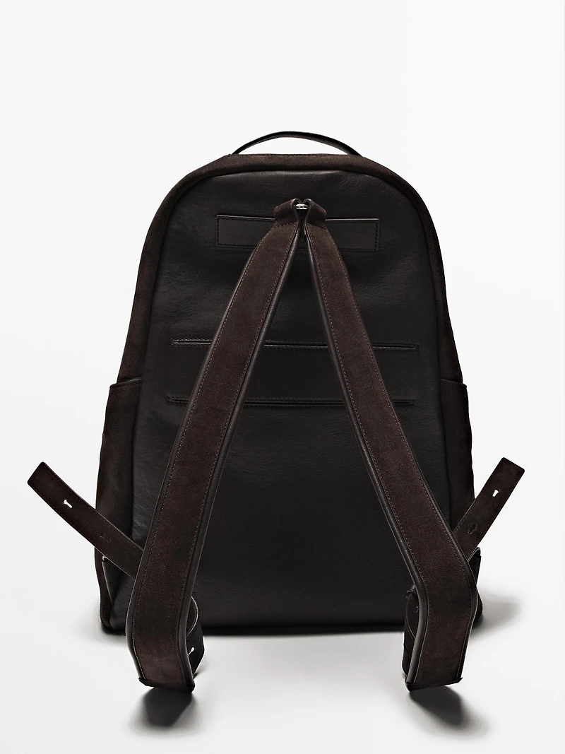 Sac à dos fermeture Éclair cuir nappa