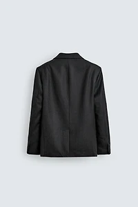 100% WOOL TWILL SUIT BLAZER AARON LEVINE X ZARA