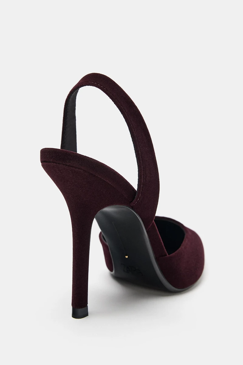 VELVET EFFECT HEELS