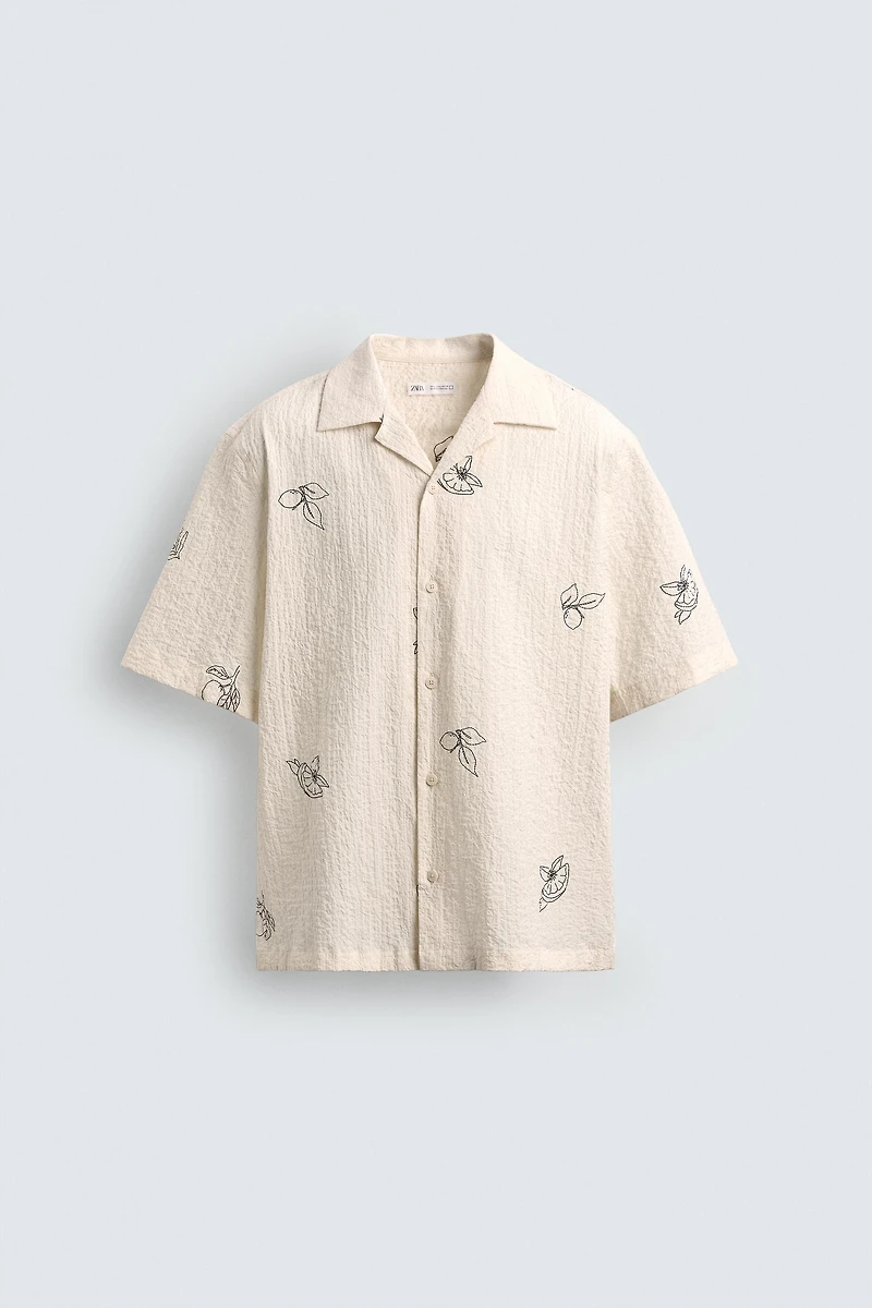 PRINTED SEERSUCKER SHIRT