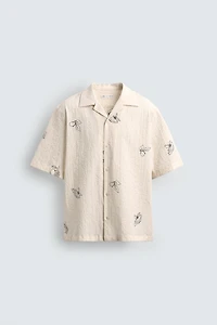 PRINTED SEERSUCKER SHIRT