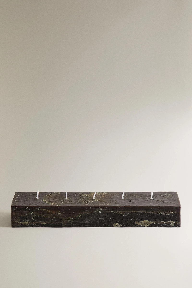 (850 G) RECTANGULAR AMBER VANILLA SCENTED CANDLE