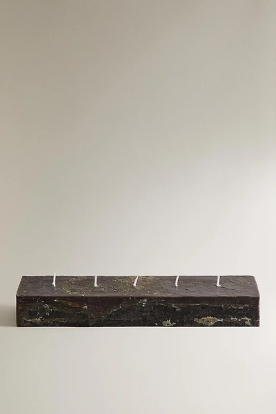 (850 G) RECTANGULAR AMBER VANILLA SCENTED CANDLE