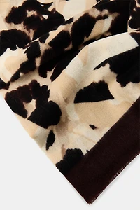 PRINTED FRINGED SCARF