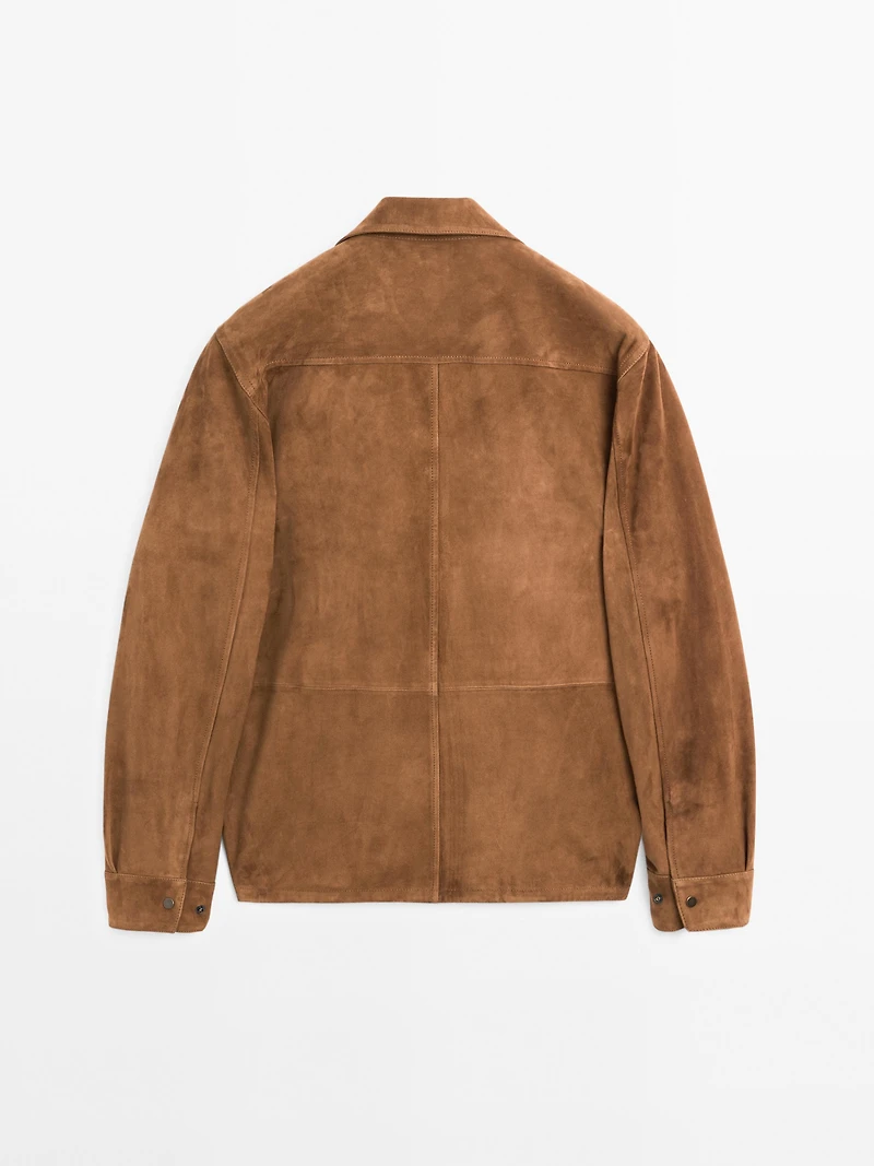 Lightweight suede leather shirt