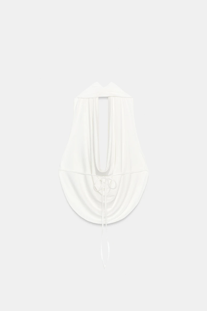 DRAPED HALTER TOP