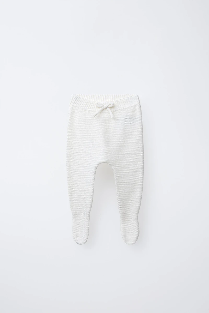 BOW FOOTED KNIT LEGGINGS