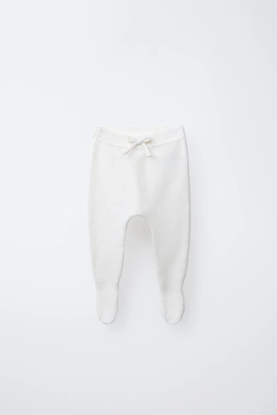 BOW FOOTED KNIT LEGGINGS